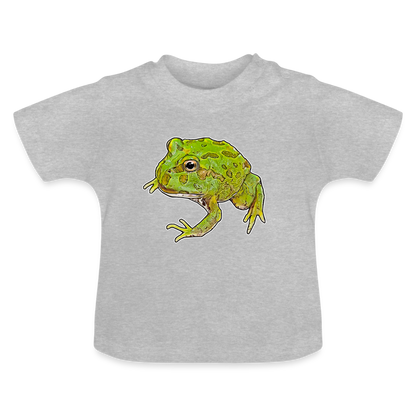 Baby T-Shirt Ceratophrys cranwelli Peppermint Blue - Grau meliert