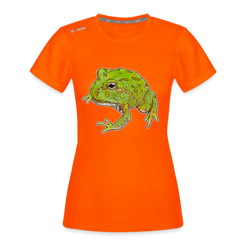 Frauen JAKO Sportswear T-Shirt Ceratophrys cranwelli Peppermint Blue - Neonorange