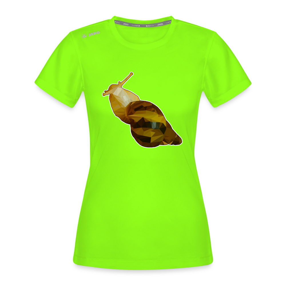 Frauen JAKO Sportswear T-Shirt Achatina reticulata Low Poly - Neongrün
