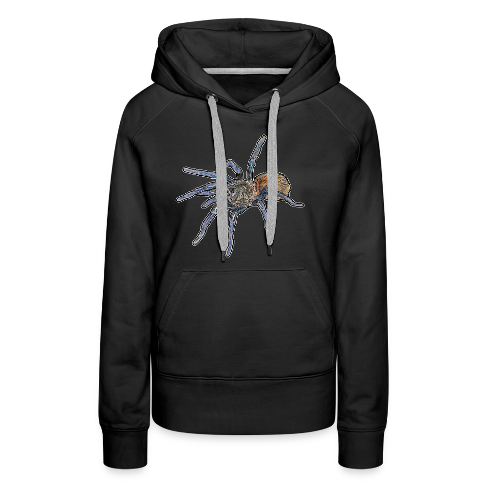 Frauen Hoodie Chromatopelma cyaneopubescens - Schwarz