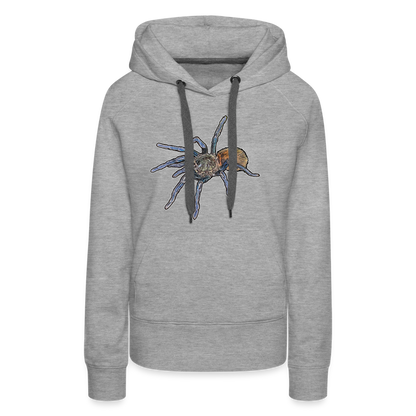 Frauen Hoodie Chromatopelma cyaneopubescens - Grau meliert