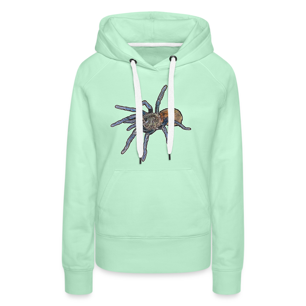 Frauen Hoodie Chromatopelma cyaneopubescens - helles Mintgrün