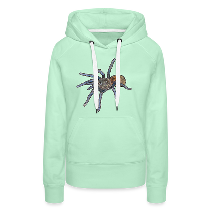Frauen Hoodie Chromatopelma cyaneopubescens - helles Mintgrün