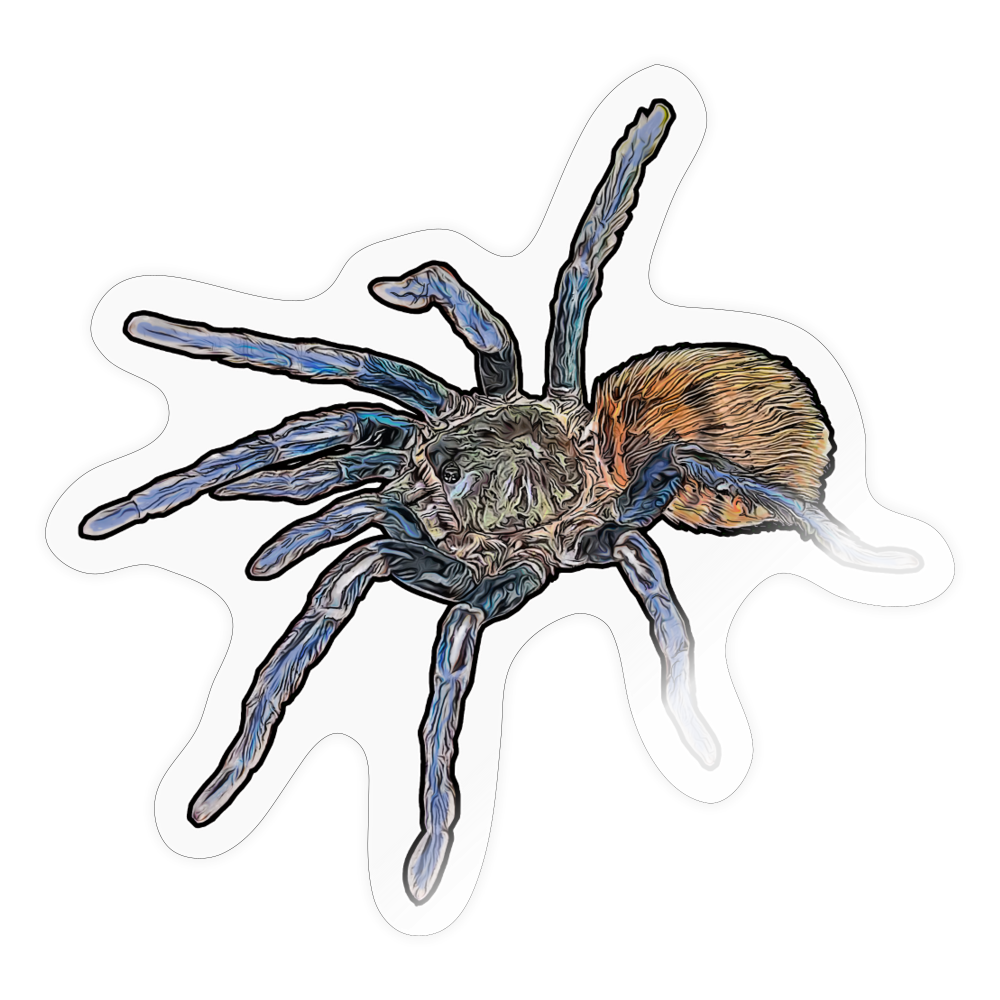 Sticker Chromatopelma cyaneopubescens - Transparent glänzend