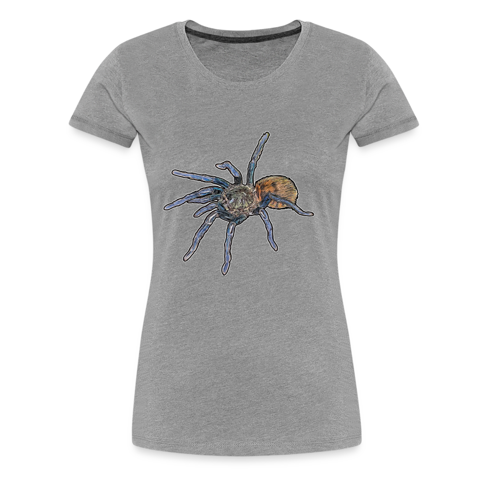 Frauen Basic T-Shirt Chromatopelma cyaneopubescens - Grau meliert