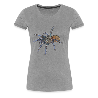 Frauen Basic T-Shirt Chromatopelma cyaneopubescens - Grau meliert