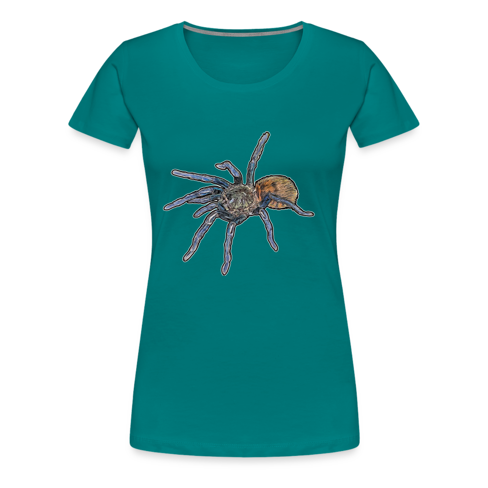 Frauen Basic T-Shirt Chromatopelma cyaneopubescens - Divablau
