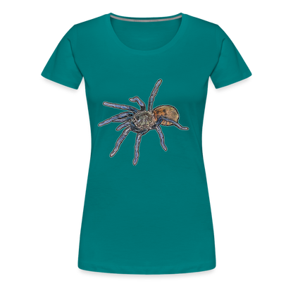Frauen Basic T-Shirt Chromatopelma cyaneopubescens - Divablau