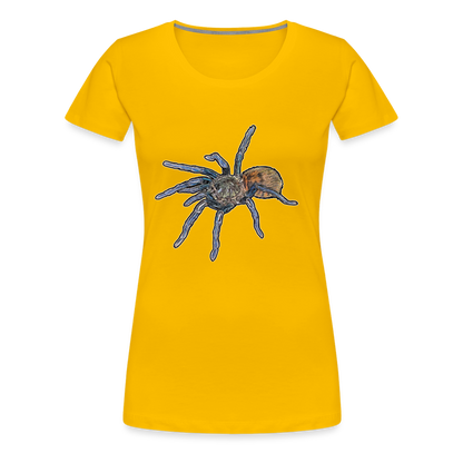 Frauen Basic T-Shirt Chromatopelma cyaneopubescens - Sonnengelb