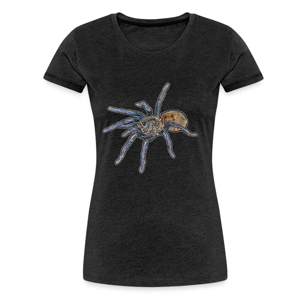 Frauen Basic T-Shirt Chromatopelma cyaneopubescens - Anthrazit