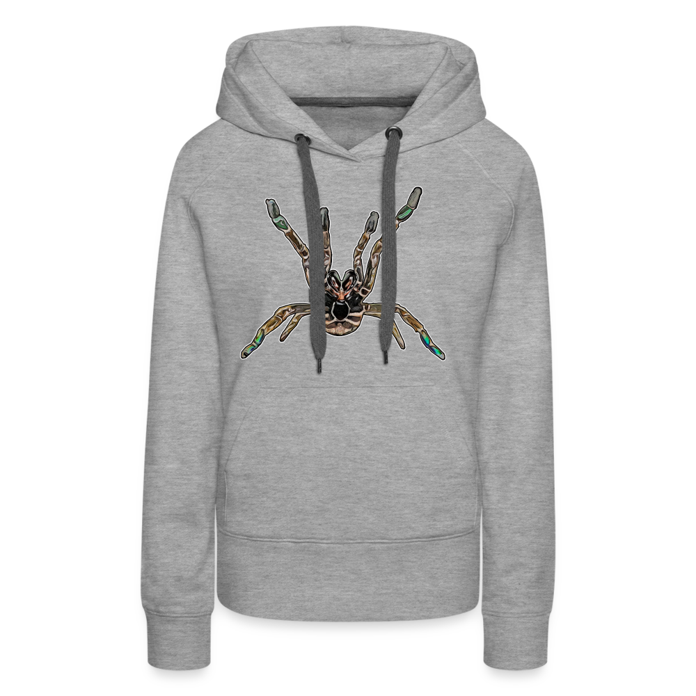 Frauen Hoodie Pterinochilus murinus tcf - Grau meliert