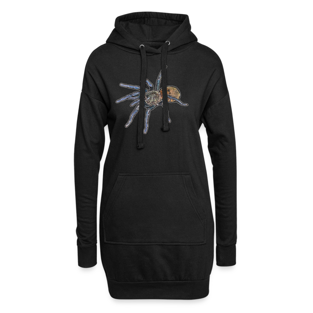 Hoodie-Kleid Chromatopelma cyaneopubescens - Schwarz
