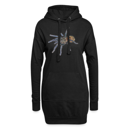 Hoodie-Kleid Chromatopelma cyaneopubescens - Schwarz