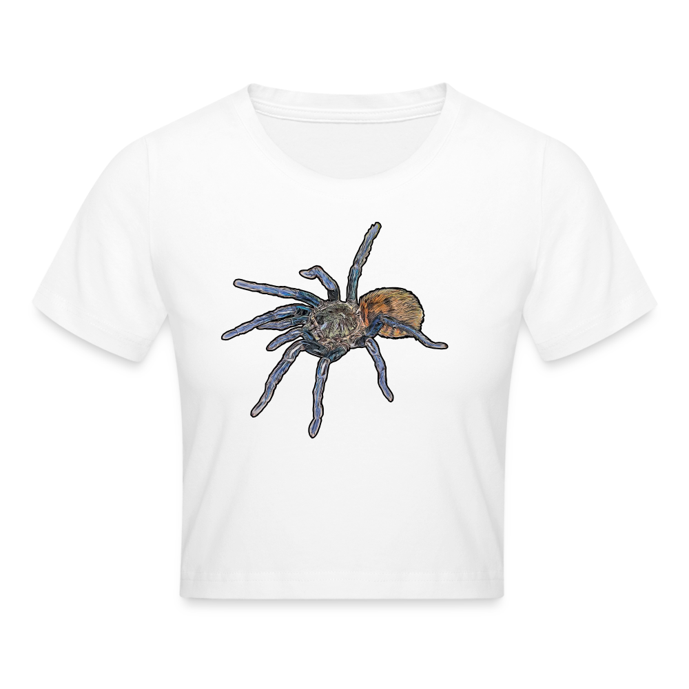 Crop T-Shirt Chromatopelma cyaneopubescens - weiß