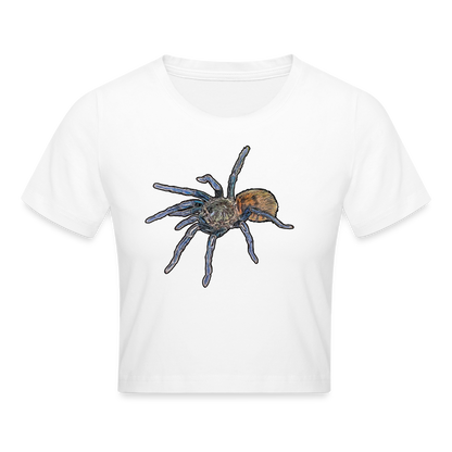 Crop T-Shirt Chromatopelma cyaneopubescens - weiß