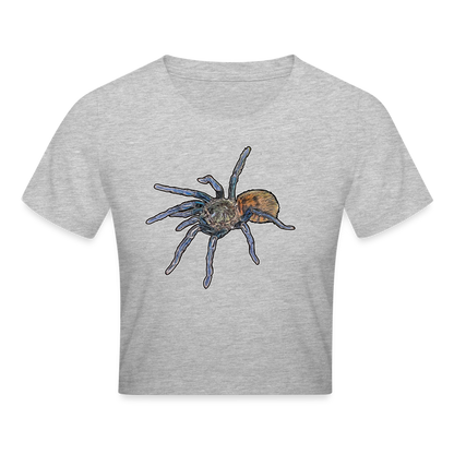 Crop T-Shirt Chromatopelma cyaneopubescens - Grau meliert