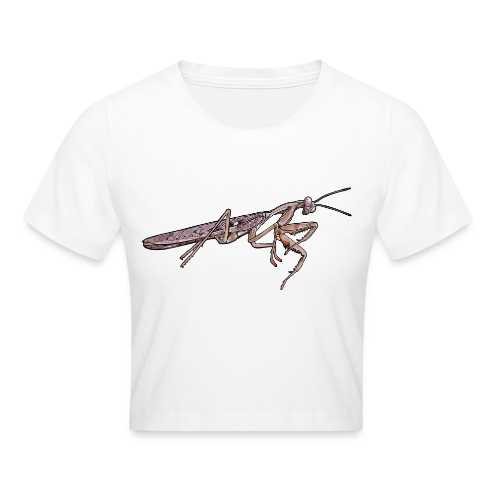 Crop T-Shirt Rhombodera kirbyi male - weiß