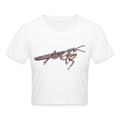 Crop T-Shirt Rhombodera kirbyi male - weiß