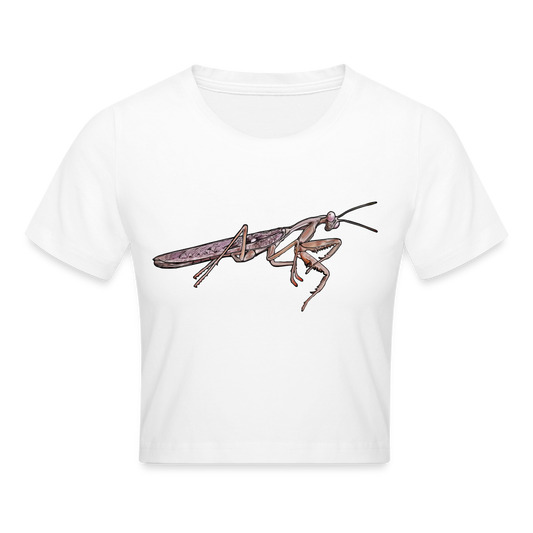 Crop T-Shirt Rhombodera kirbyi male - weiß