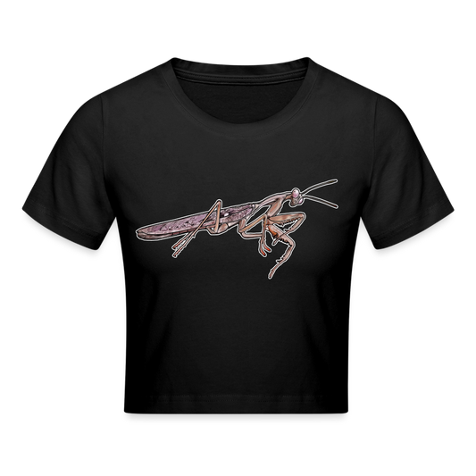 Crop T-Shirt Rhombodera kirbyi male - Schwarz