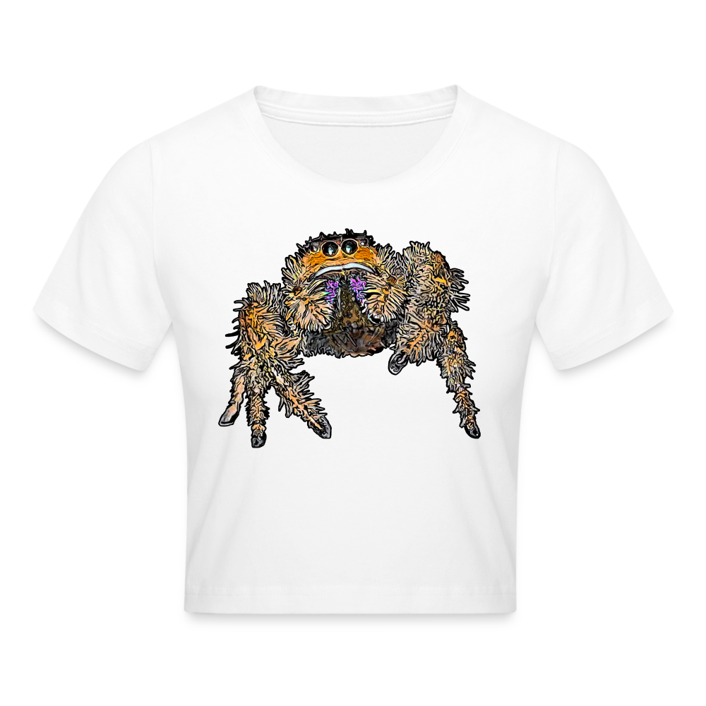 Crop T-Shirt Phidippus regius Everglades female - weiß