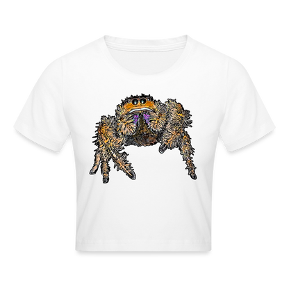 Crop T-Shirt Phidippus regius Everglades female - weiß