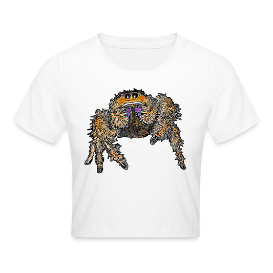 Crop T-Shirt Phidippus regius Everglades female - weiß
