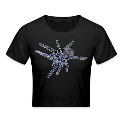 Crop T-Shirt Pterinopelma sazimai - Schwarz