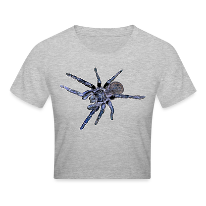 Crop T-Shirt Pterinopelma sazimai - Grau meliert
