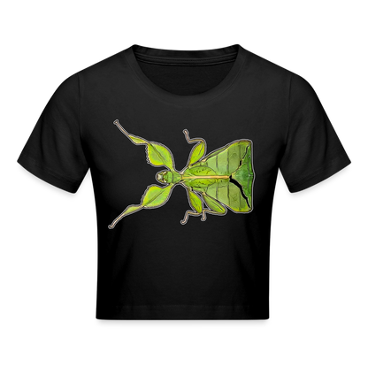 Crop T-Shirt Phyllium philippinicum female - Schwarz