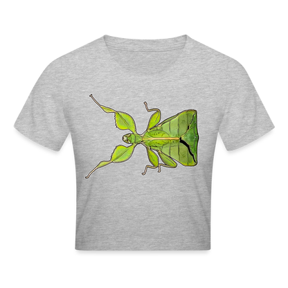 Crop T-Shirt Phyllium philippinicum female - Grau meliert