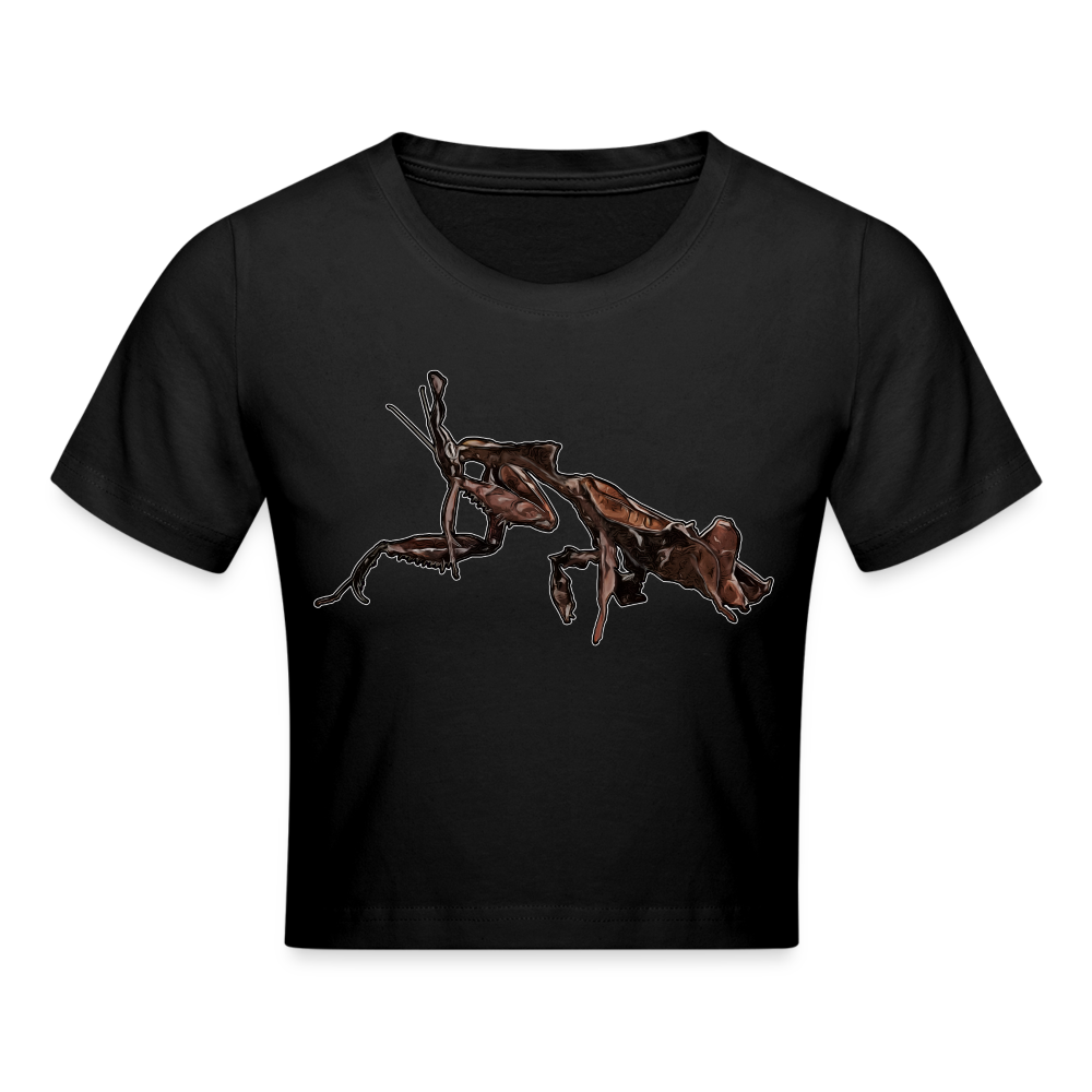Crop T-Shirt Phyllocrania paradoxa female 2 - Schwarz