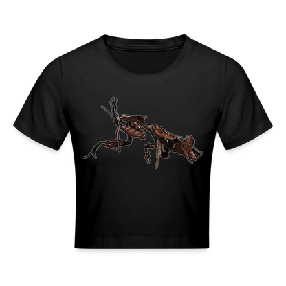 Crop T-Shirt Phyllocrania paradoxa female 2 - Schwarz