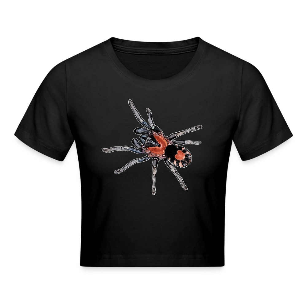 Crop T-Shirt Cyriocosmus elegans - Schwarz