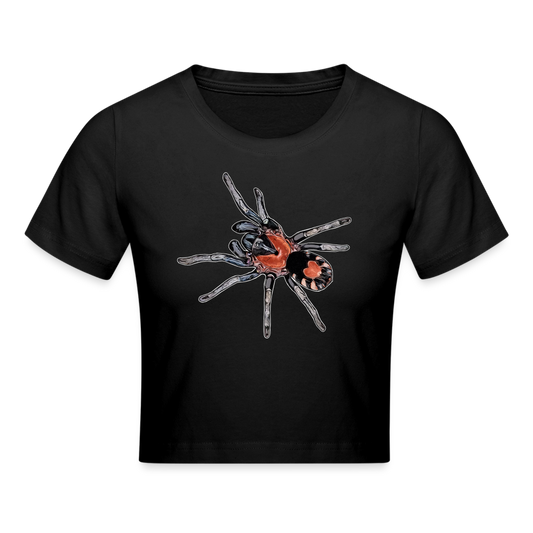 Crop T-Shirt Cyriocosmus elegans - Schwarz