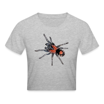 Crop T-Shirt Cyriocosmus elegans - Grau meliert