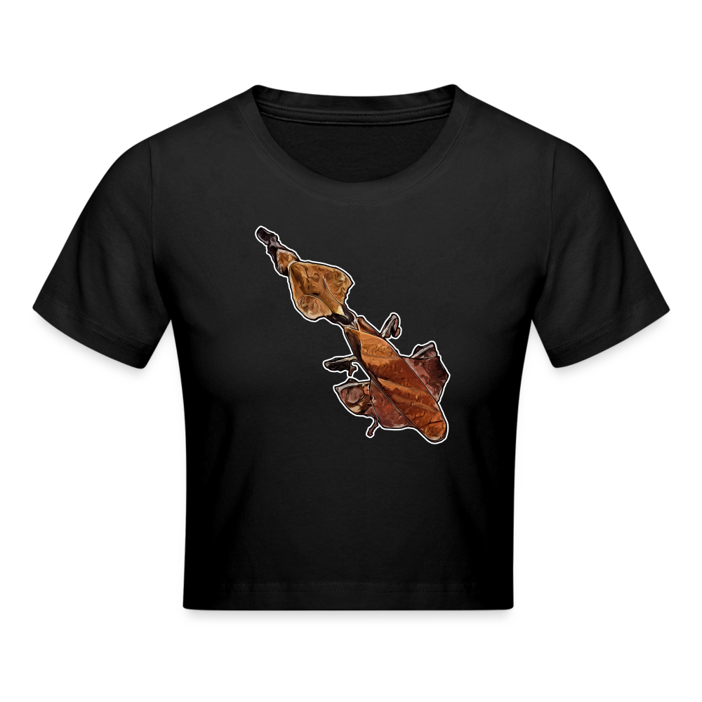 Crop T-Shirt Phyllocrania paradoxa female - Schwarz