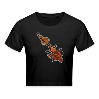 Crop T-Shirt Phyllocrania paradoxa female - Schwarz