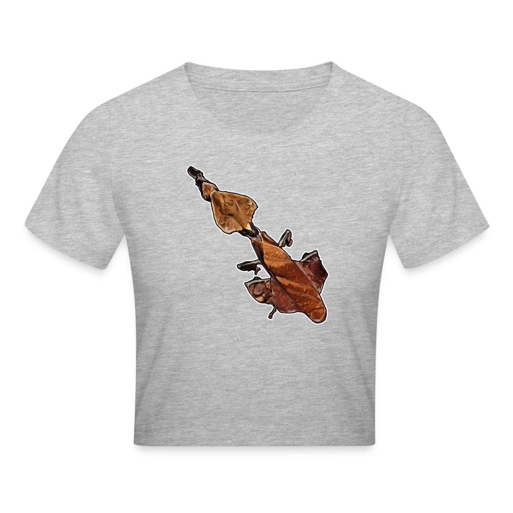 Crop T-Shirt Phyllocrania paradoxa female - Grau meliert