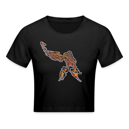 Crop T-Shirt Phyllocrania paradoxa male - Schwarz