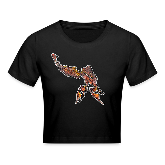 Crop T-Shirt Phyllocrania paradoxa male - Schwarz