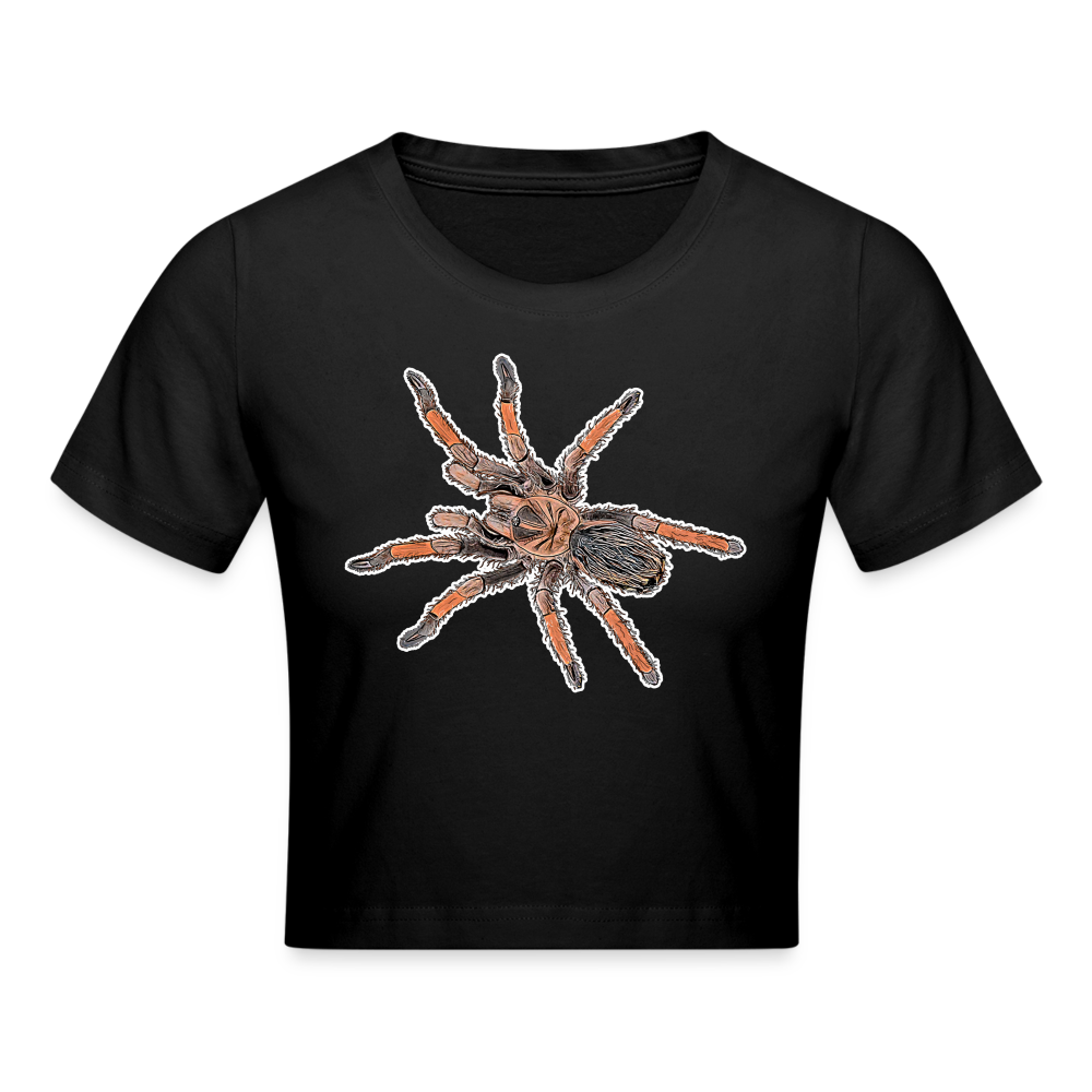 Crop T-Shirt Brachypelma emilia - Schwarz