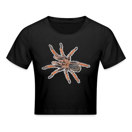Crop T-Shirt Brachypelma emilia - Schwarz