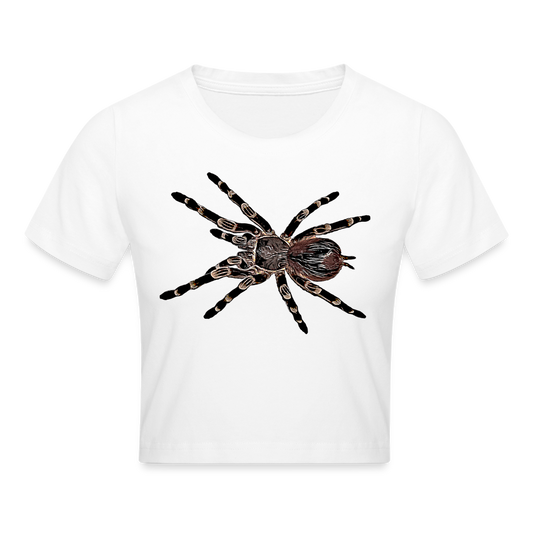 Crop T-Shirt Acanthoscurria geniculata - weiß