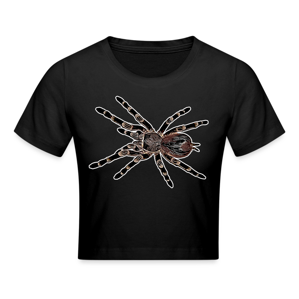 Crop T-Shirt Acanthoscurria geniculata - Schwarz