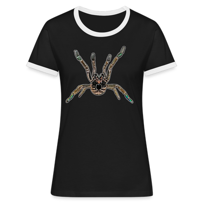 Frauen Kontrast-T-Shirt Pterinochilus murinus tcf - Schwarz/Weiß