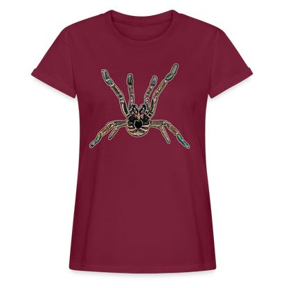 Frauen Oversized T-Shirt Pterinochilus murinus tcf - Bordeaux