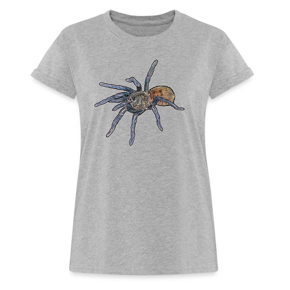 Frauen Oversized T-Shirt Chromatopelma cyaneopubescens - Grau meliert