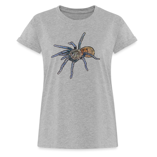 Frauen Oversized T-Shirt Chromatopelma cyaneopubescens - Grau meliert