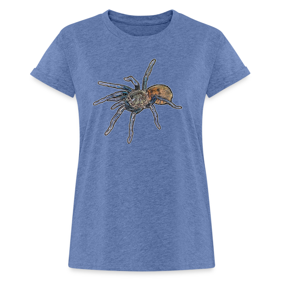 Frauen Oversized T-Shirt Chromatopelma cyaneopubescens - Denim meliert